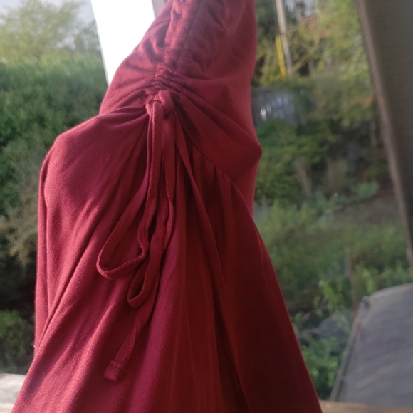 NWOT j crew gathered maroon top - Picture 4 of 6